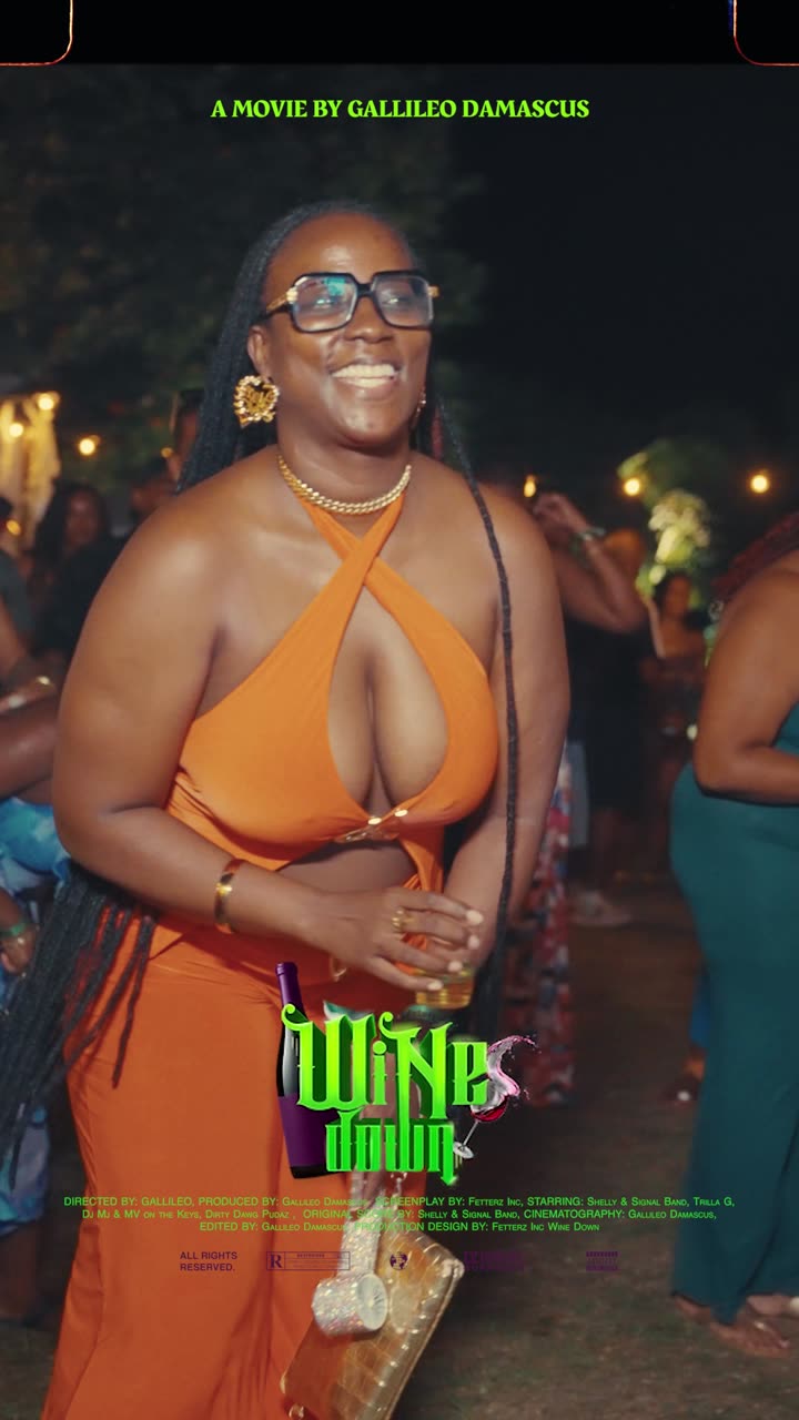 Guests dancing at Wine Down at night